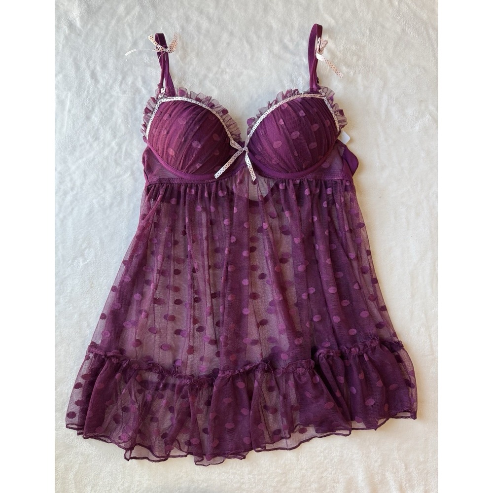 Velvet Kitten Lingerie Women's Size Small Pink Lace Body Accent Bow Padded Bra